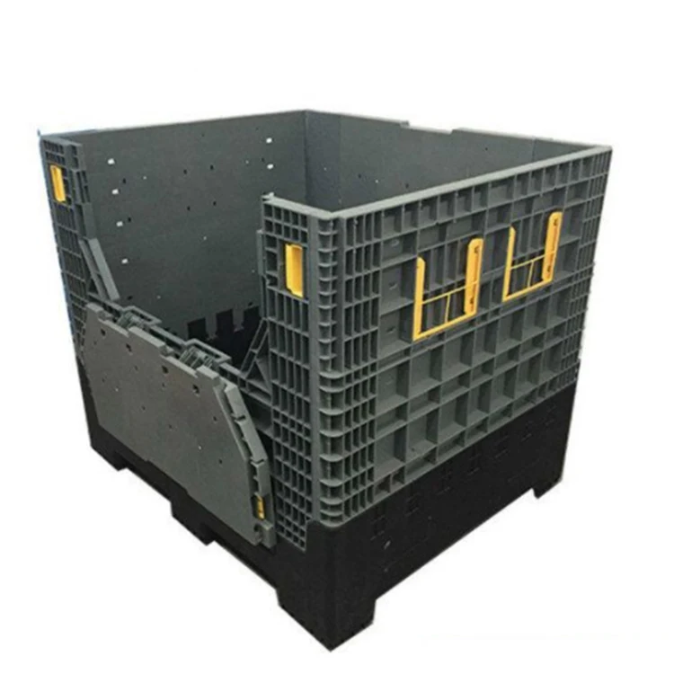 1000 кг пластиковые контейнеры для крупных партий, складные пластиковые контейнеры для поддонов