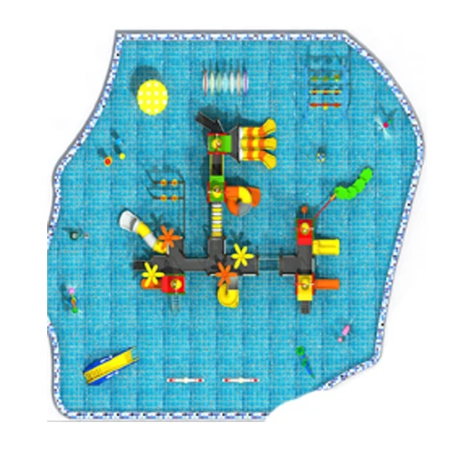 Commercial Outdoor Amusement Park Fiberglass Water Park With Slides For Kids Adults