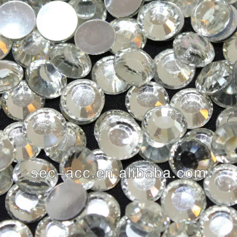 
Shipped from Cambodia 16 cut face artificial organic glass stone Opaque White Rhinestone 1.5mm glass high quality rhinestone 