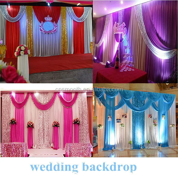 Portable Stage Wedding Light Large Gold Sequin Fabric Curtain Backdrop