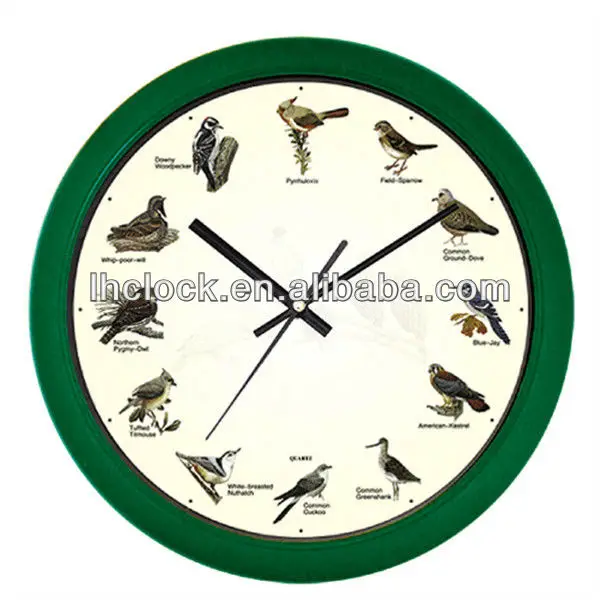 hourly music wall clock bird cat dog animal horse instrument sound wall clock