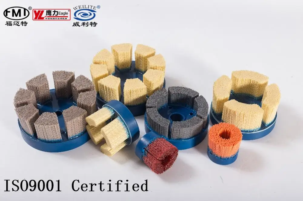 FMT  industrial polishing abrasive wire Disc  brushes for automobile engine deburring and polishing