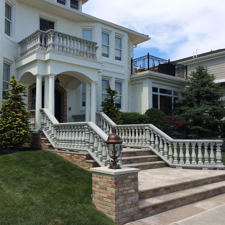 High polished western prefab stair columns stair balustrades bridge balusters handrails