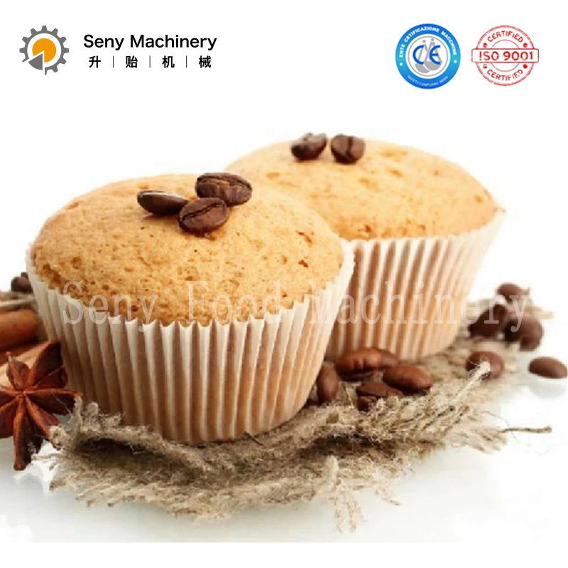 Food industrial processing round shape cupcake muffin cake machine Madeleine cake making machine