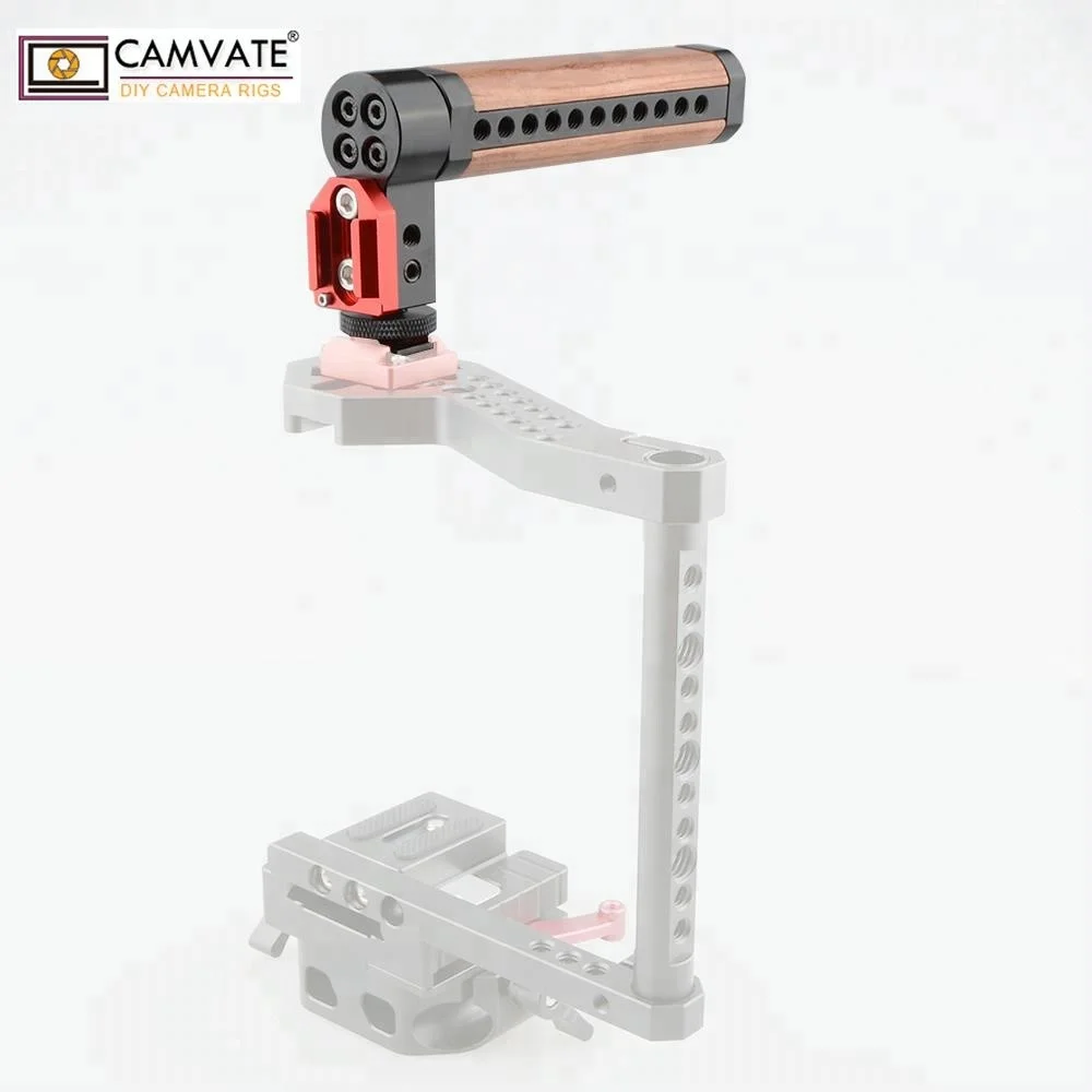CAMVATE сверху сыр деревянный ручка с обуви крепление для камеры клетки rig