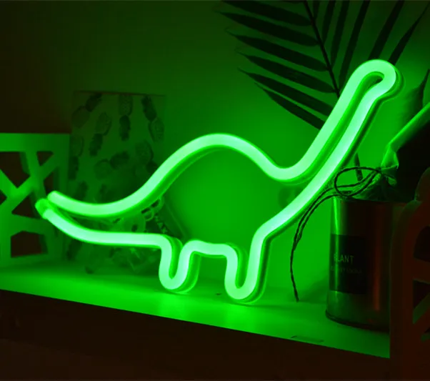 
Battery operated led kids gifts dinosaur night light neon wall lamp for room decoration designer led light 