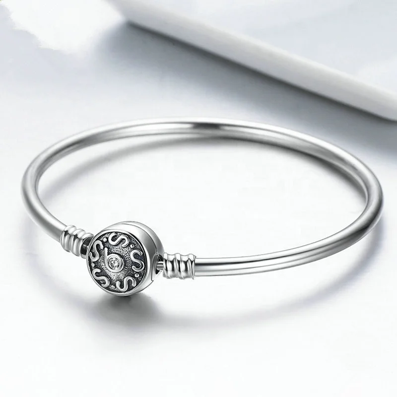Fashion 925 Sterling Silver Bangle Bracelet