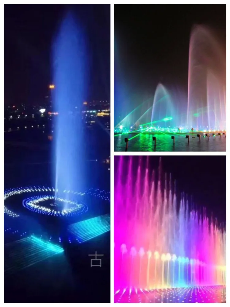 DIY Project Customized DMX512 RGB RGBW IP68 Pool Pond dancing musical water fountain led light
