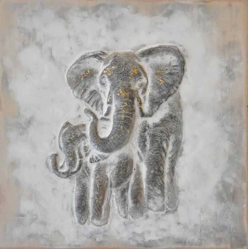 Chinese Popular Handpainted Animal Artwork 3D Oil Painting On Canvas