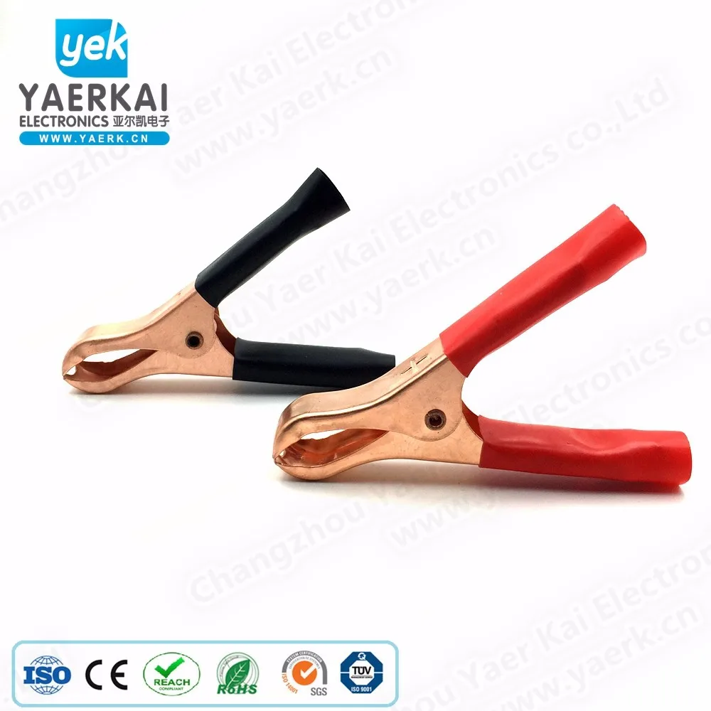 
Custom logo design 75A solid copper battery clamp alligator clip for wholesale 