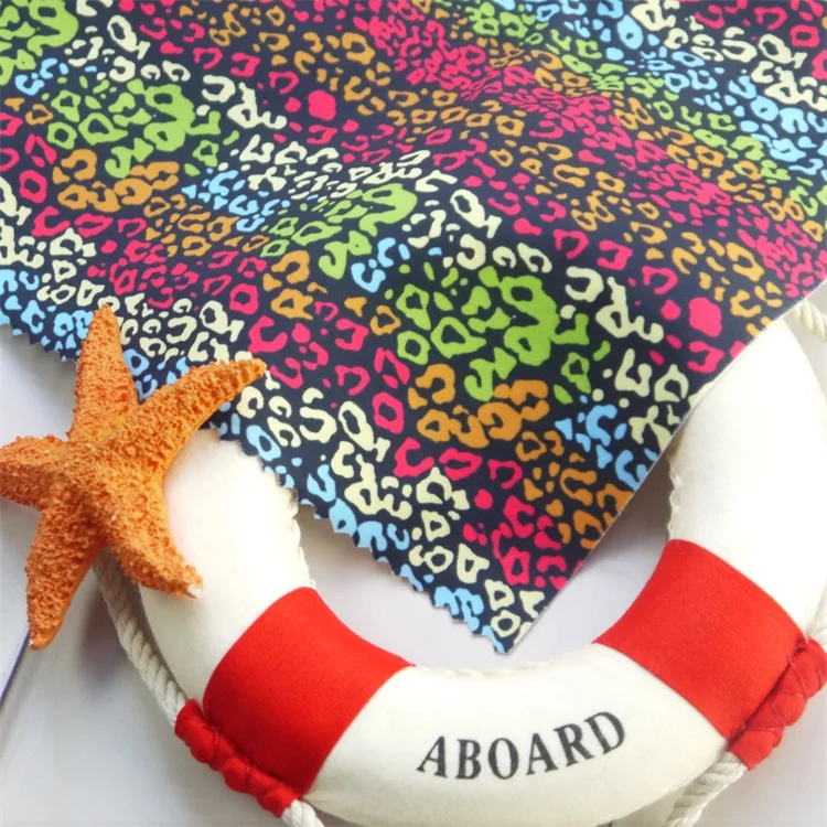 Polyester spandex custom print home textile clothing fabric