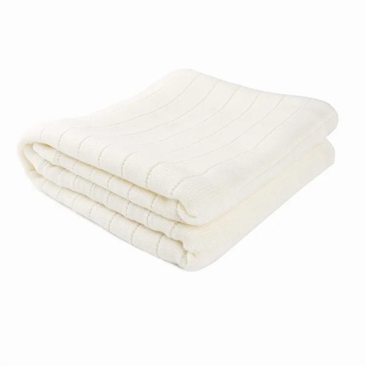 Luxury Washable Merino Wool Knitted Baby Blanket