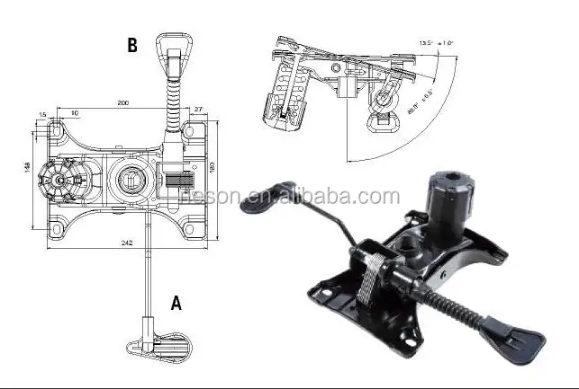Thicken butterfly Office swivel chair mechanism