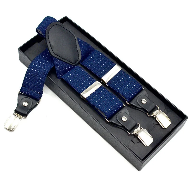 Navy suspenders for men as gift for brother father ang boy friend worth suspenders 120 cm length 3.5 cm width brand suspenders