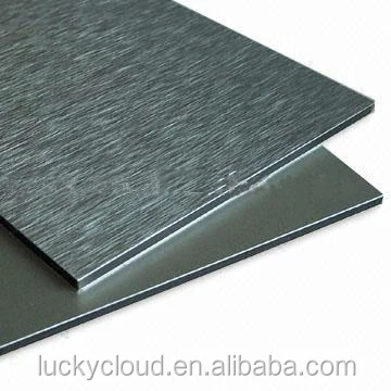 3mm, 4mm, 0.3mm/0.3mm, 0.4/0.4mm Decoration material wall cladding Brushed Aluminium composite panel