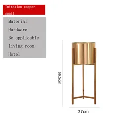 Tall Standing Iron Frame Black Metal Household Items Decorative Wood Floor Vase