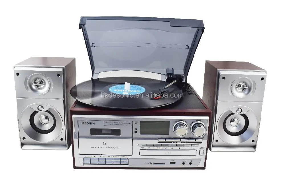 Multiple technics turntable stereo vinyl record player wholesale with exteral speakers