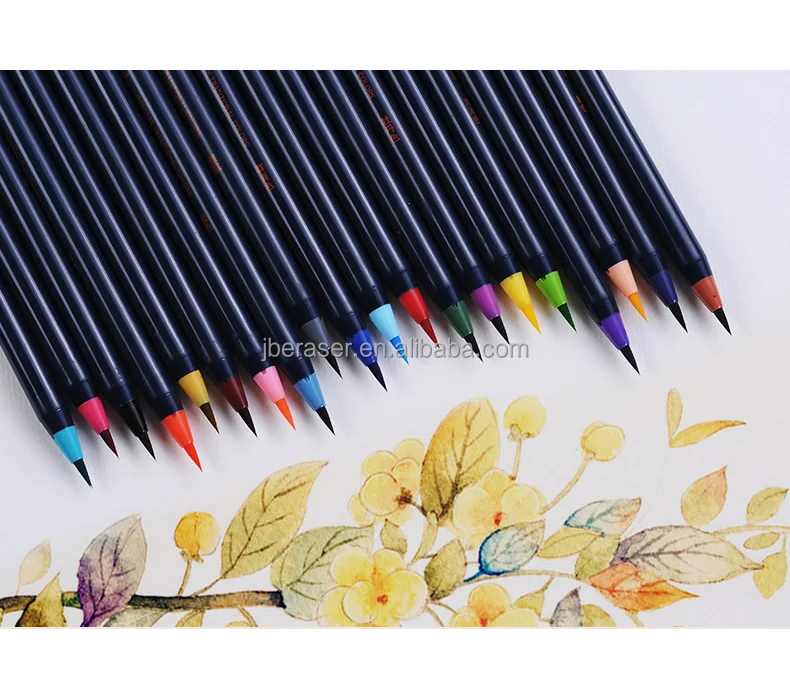 
24+1 colors Watercolor Brush Pen set with 1 Water Brush Pen, Soft Flexible Tip brush marker for painting,calligraphy brush pen 