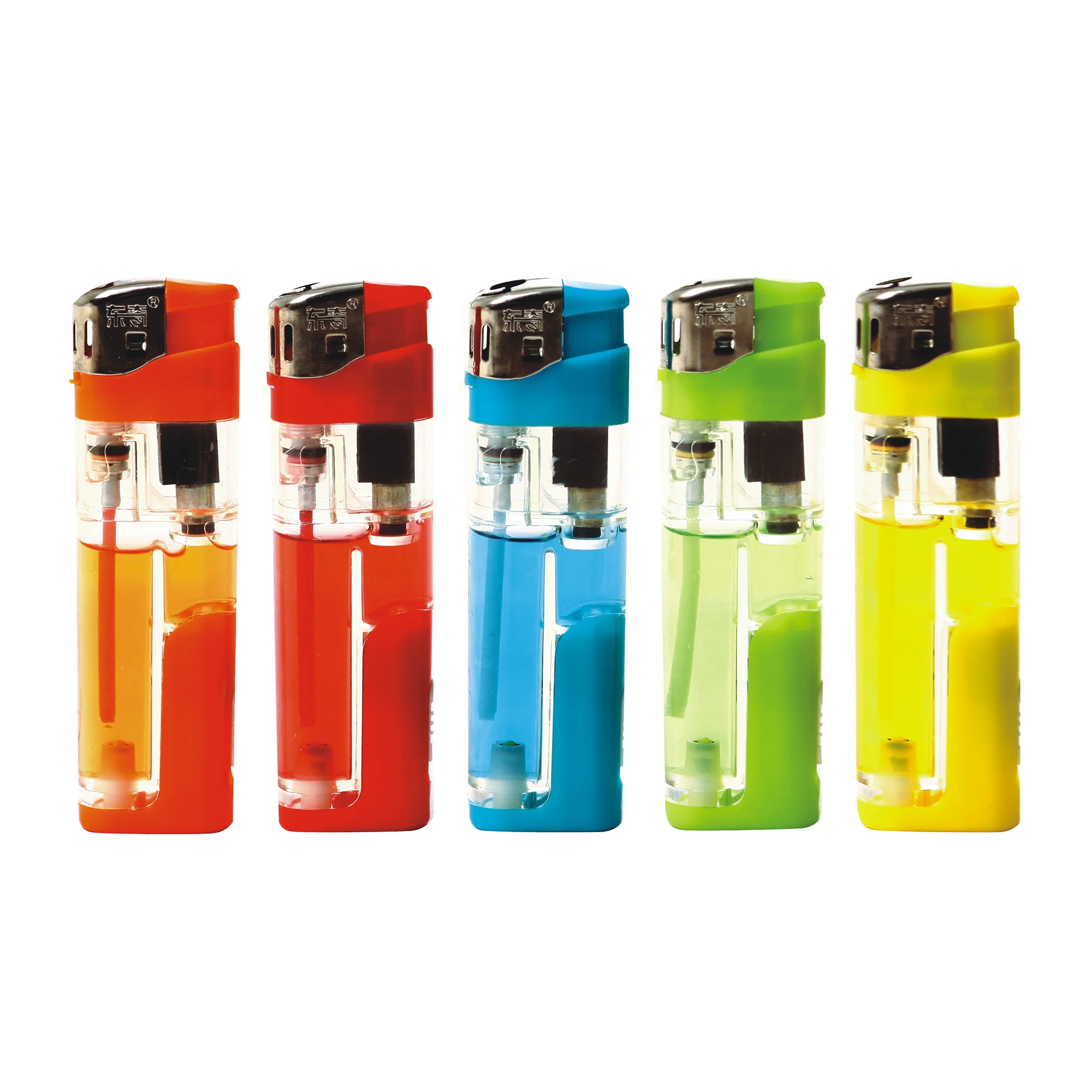 Cheaper Manufacturer China flint refillable LED Electronic lighter