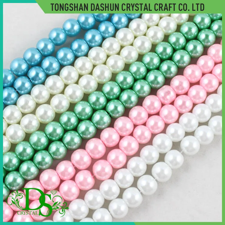 Glass pearl beads 6mm 8mm 10mm wholesale beads