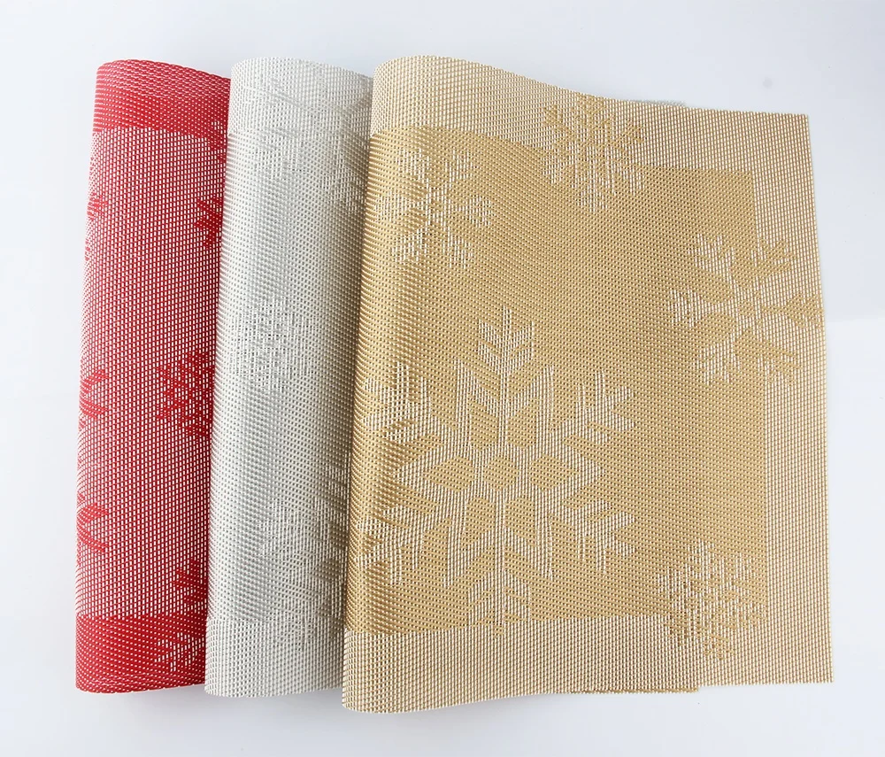 Christmas Table Placemat For Dining Table Heat Resistant Placemats Christmas Snowflake Placemats