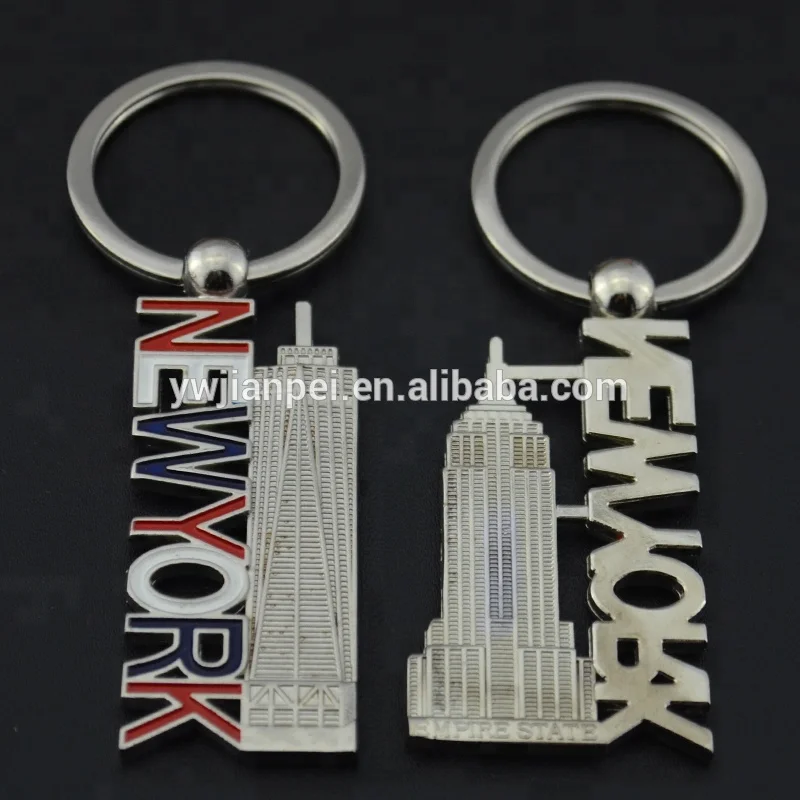 American Tourist Souvenirs New York Empire State Building Shape Keychain