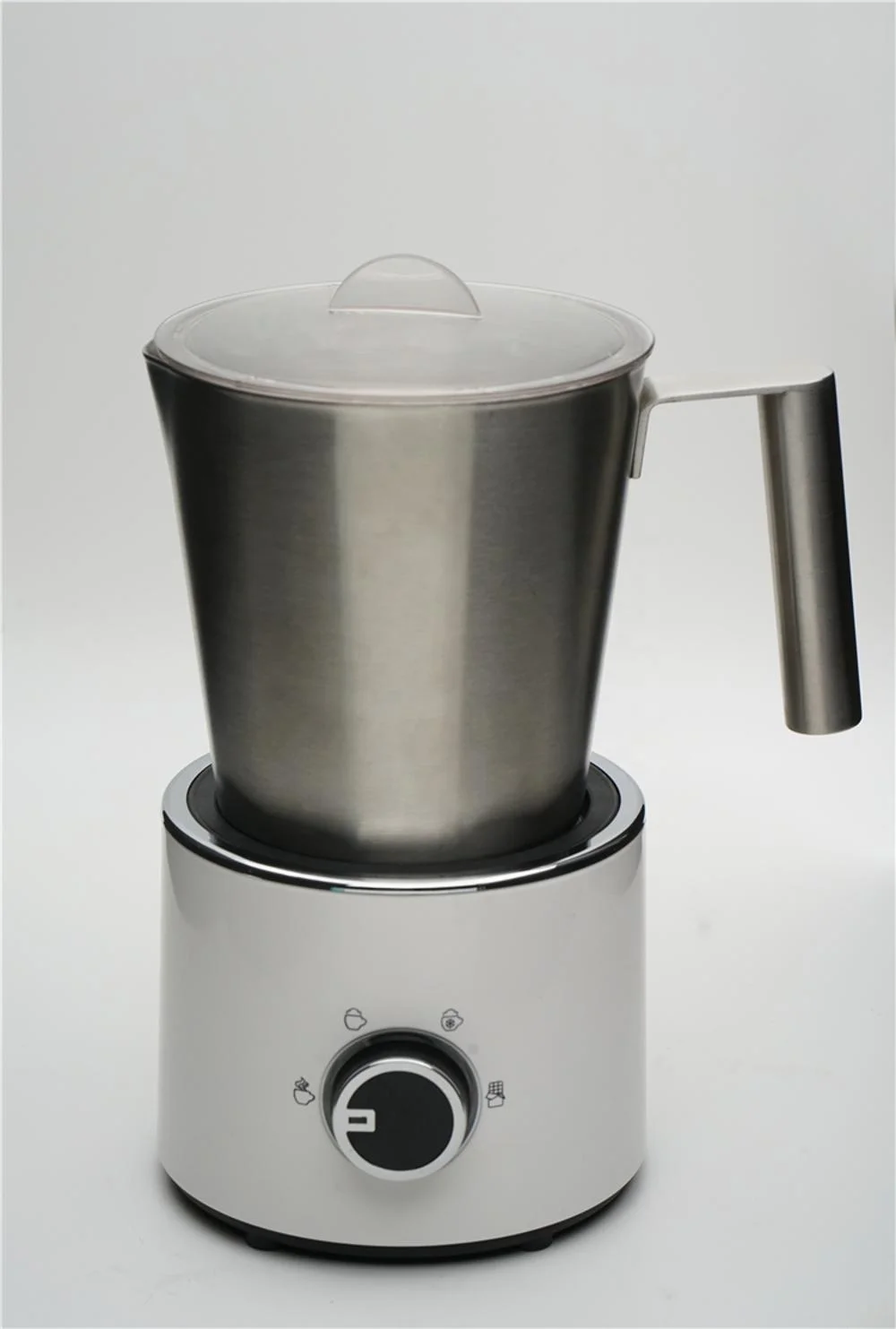 Съемная стеклянная чашка Электрический вспениватель молока и подогреватель для капучино