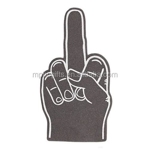 
Custom Sponge Foam Hand Cheering Mitt with Middle Finger 