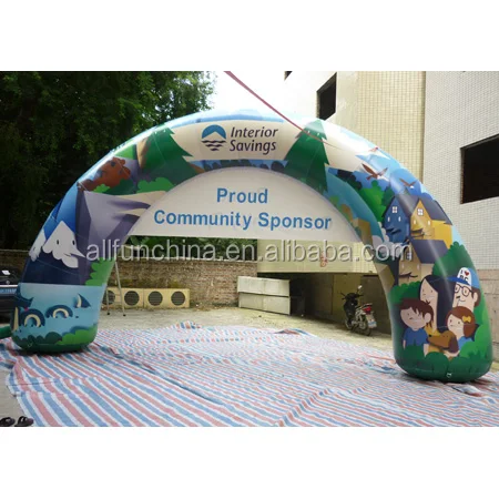 inflatable arch full digital printing inflatable gantry for event with banner custom size color artwork