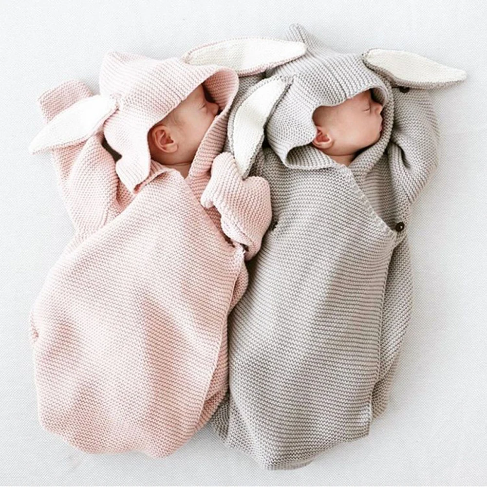 
BKD Cute Rabbit Cartoon Baby Sleeping Bag Blanket Wrap Bedding Envelope For Newborns 