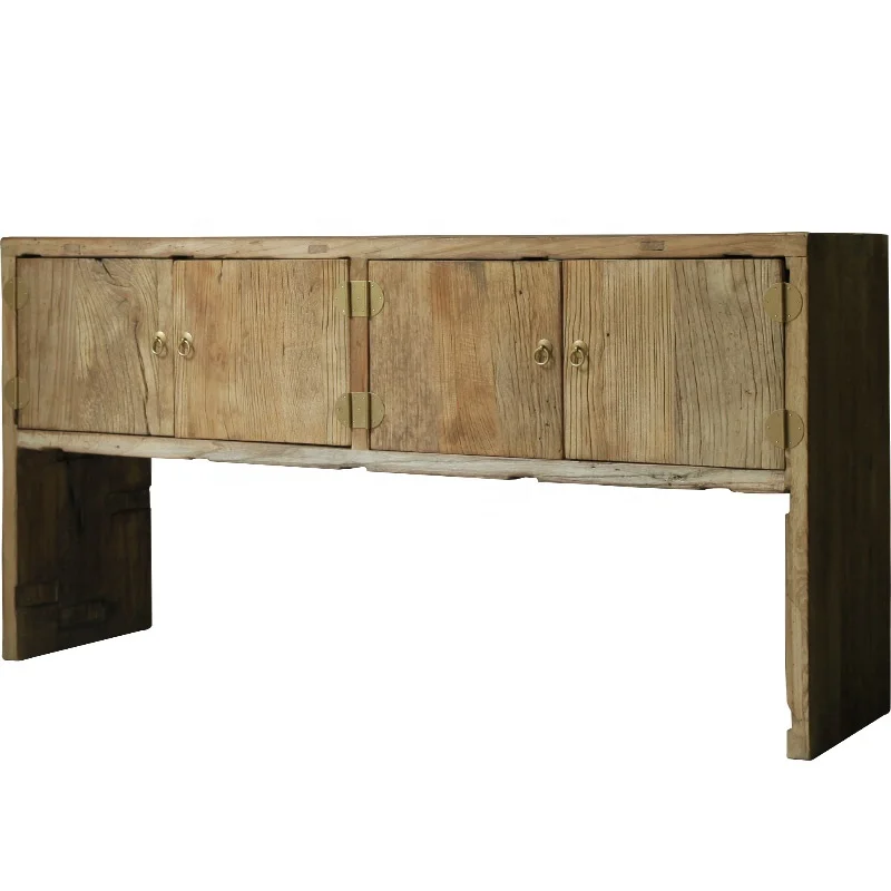Console reclaimed elm hardwood furnitrue Chinese home console antique shabby chic console table natural wood shabby chic console