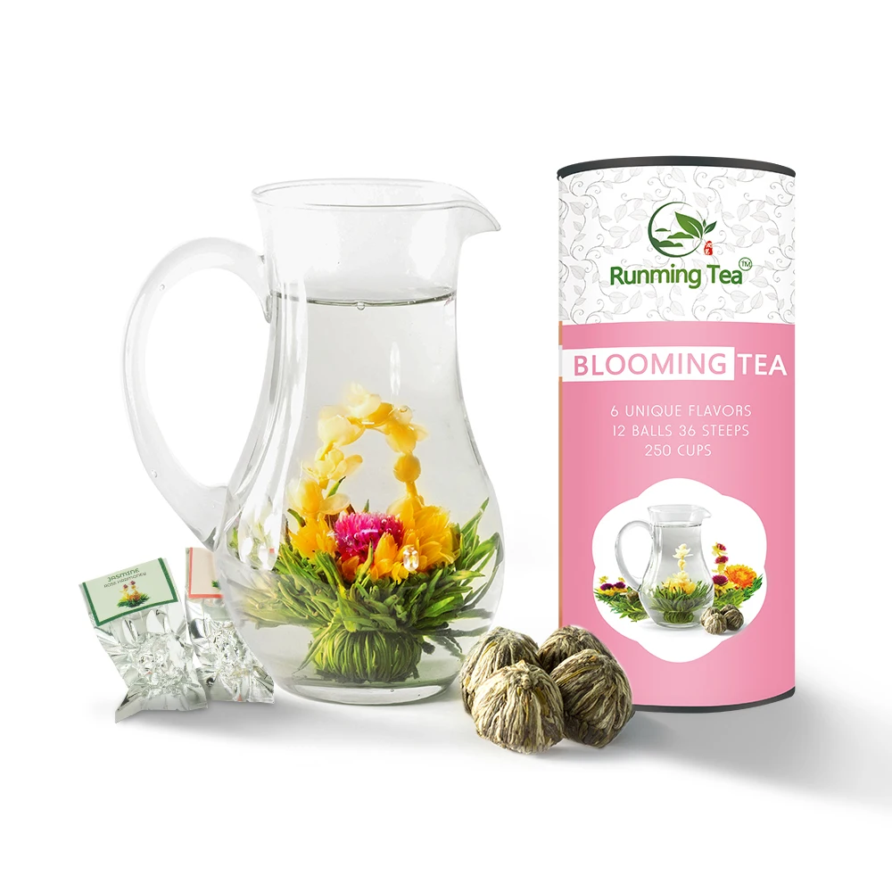 Органический китайский художественный цветочный Цветущий чай ручной работы/китайский подарок цветочные чайные шарики