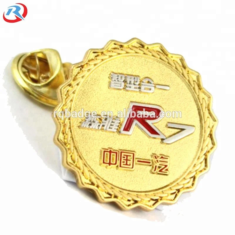 custom lion club LOGO gold plated diamond Metal soft enamel Lapel Pin