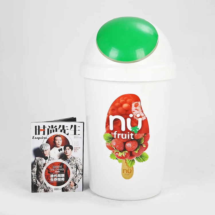 Free Sample Plastic Indoor Office Swing Lid 13 Gallon 50Liter Trash Bins, Trash Bins/