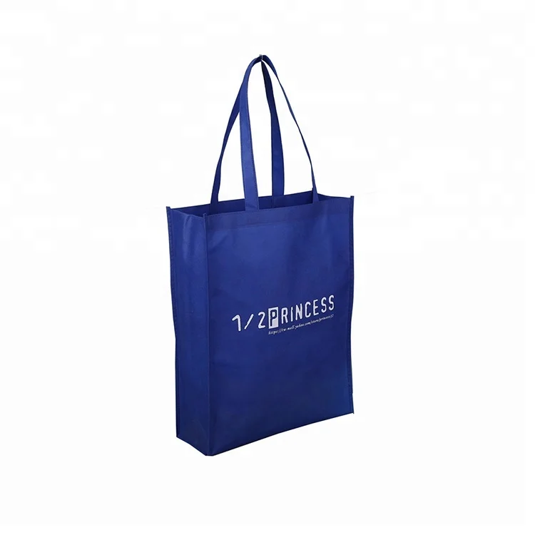 Wholesale eco-friendly cheap promotional deep blue non woven carry bag in guangzhou