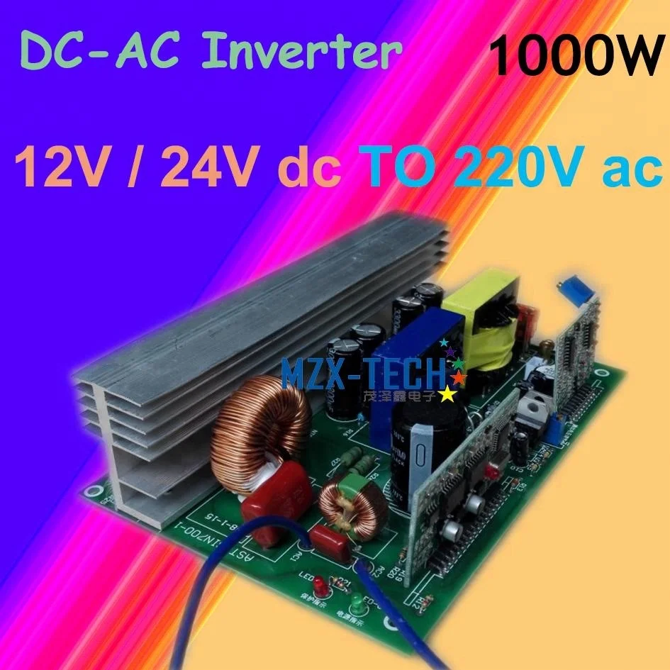 Pure sine wave ~ 12V to 220V / 24V to 220V ( 180-230V ) 1000W MAX ~ DC TO AC Inverter circuit board / Solar Converter board