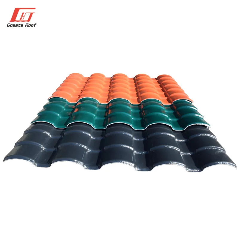 new goods look like romane clay roof tile  Plastic building materials roof designs ASA synthetic Chinese style resin tile