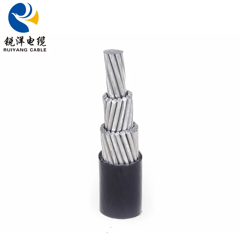 AAC/ACSR/AAAC conductor polyethylene insulation aerial bundled cable (ABC)