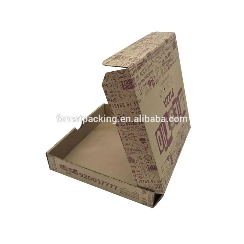  Заказной печати Складывая Бумаги Pizza Box поставщика на заказ коробки для