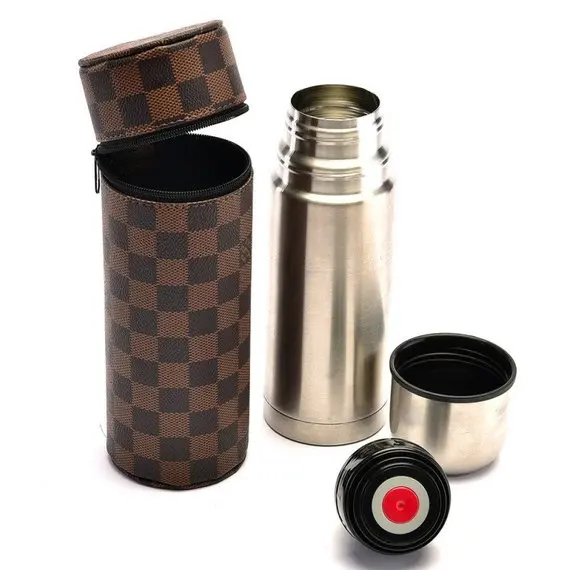 Customized Leather Phone Holster Purse Case Cup with Shoulder Strap Multifunction Cellphone Bag Lipstick Water Bottle Carrier
