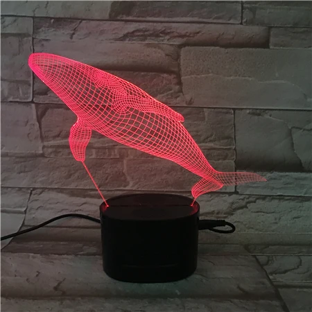 
Portable Gift Home Wireless Speaker MP3 Adjustable Colorful USB LED Lamp With Whale Shape Acrylic Plate 