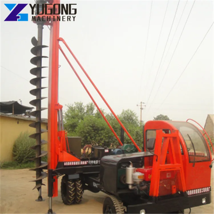 Hammer Pile Driver Long Screw Pole Drilling Machine