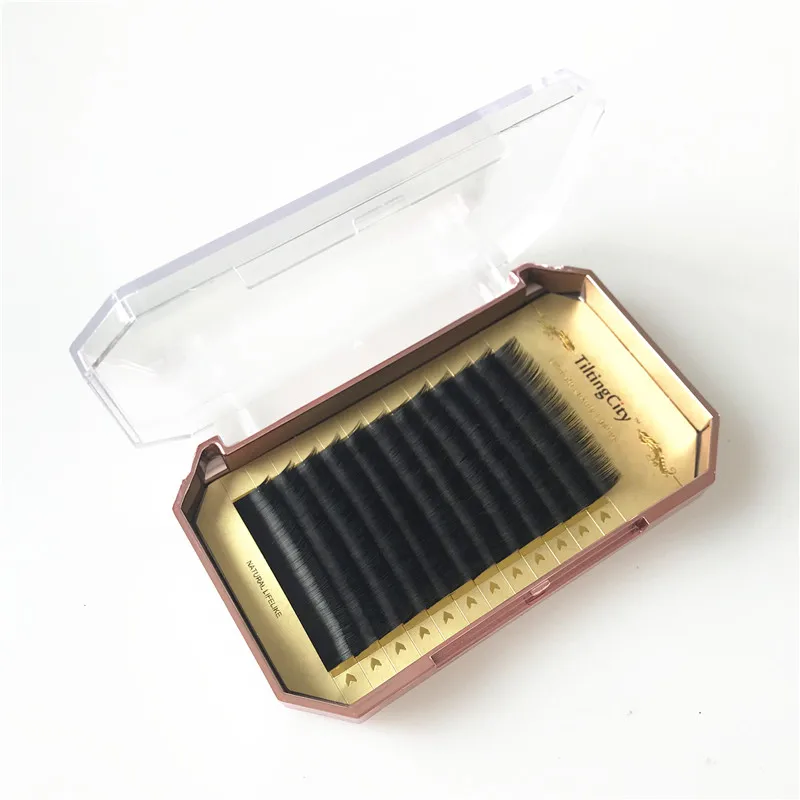 
professional real human hair soft silk private label 100 percent mink eyelash extension with box 