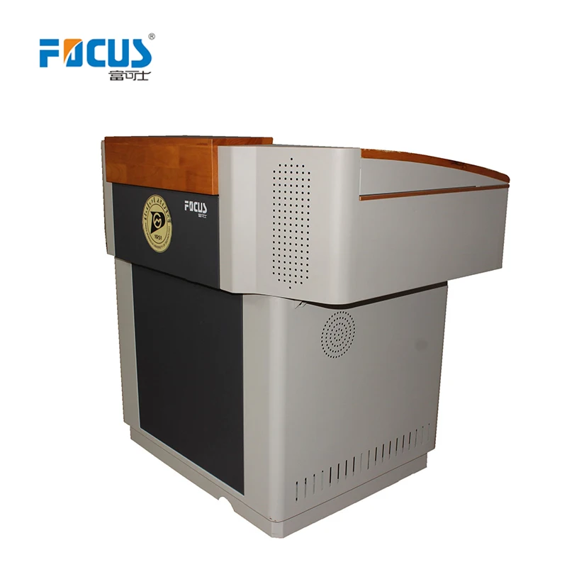 
Multimedia classroom Computer desk furniture for teacher with patent design metal podium 