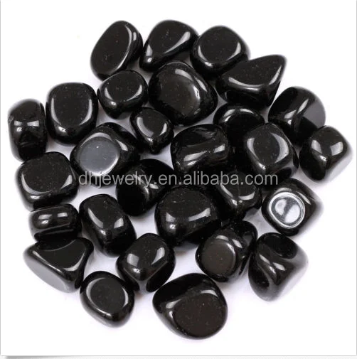 Natural Black Obsidian Tumbled Stone Semi-Precious Gemstones