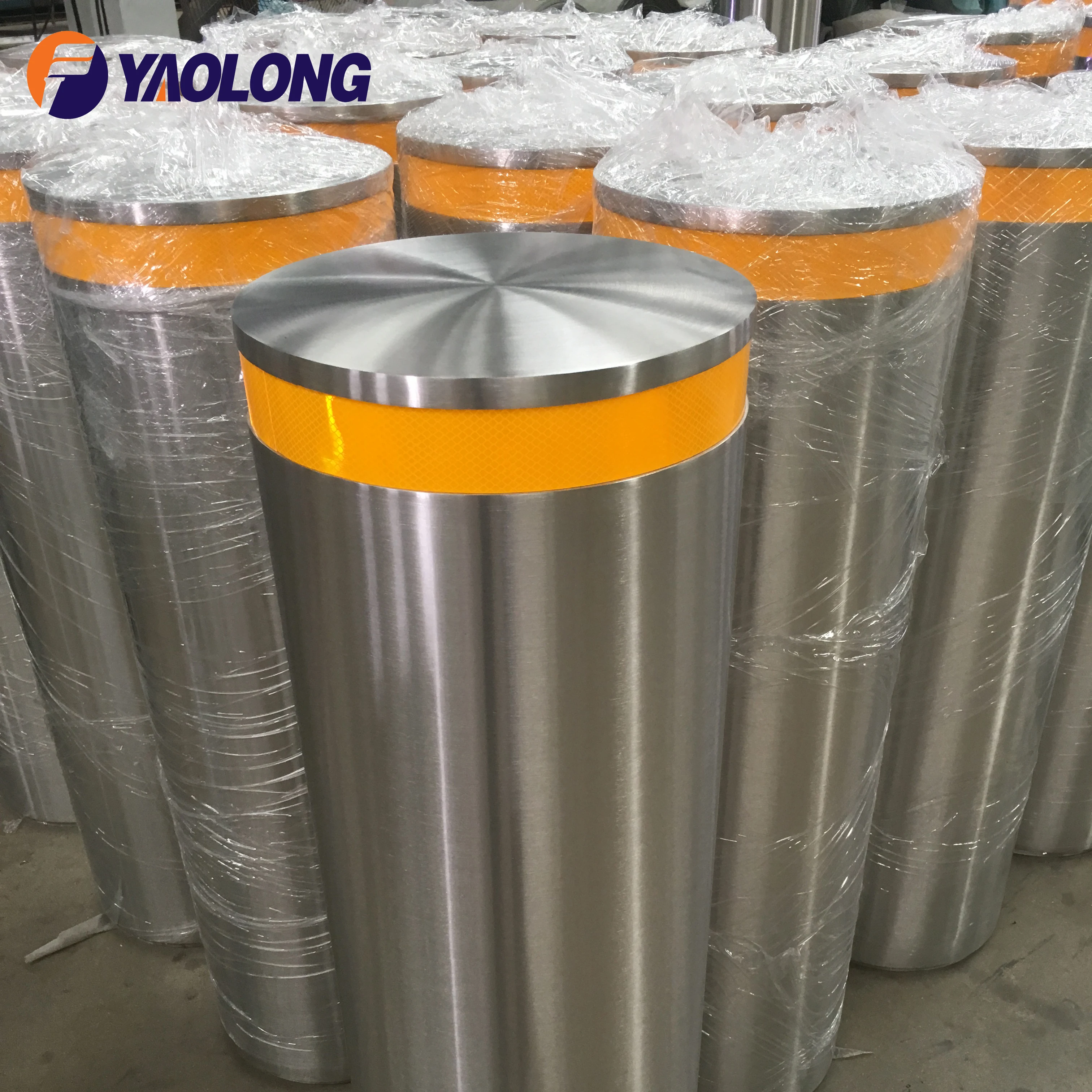 Roadway warning bollard security road traffic 316 stainless steel bollards