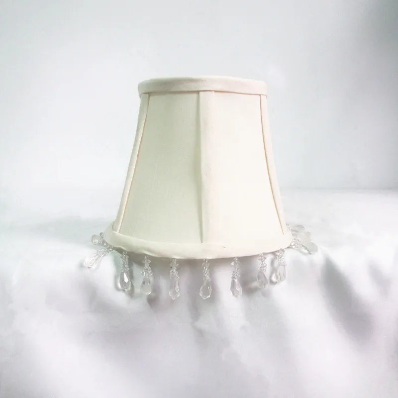 small white softback bell shape Chandelier Lamp Shades,lampshade beaded fringe