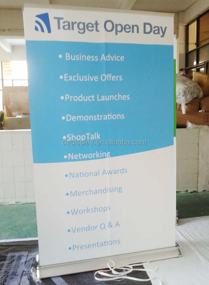 Factory Sale Double Sides Wide Base Roll Up Banner