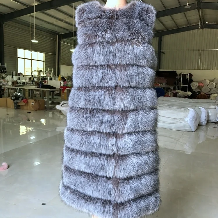 Superior materials rabbit fur waistcoat women middle length vest