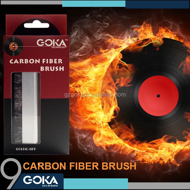 Винил углеродного волокна кисти Поворотный щетка LP проигрыватель Cleaner кисть